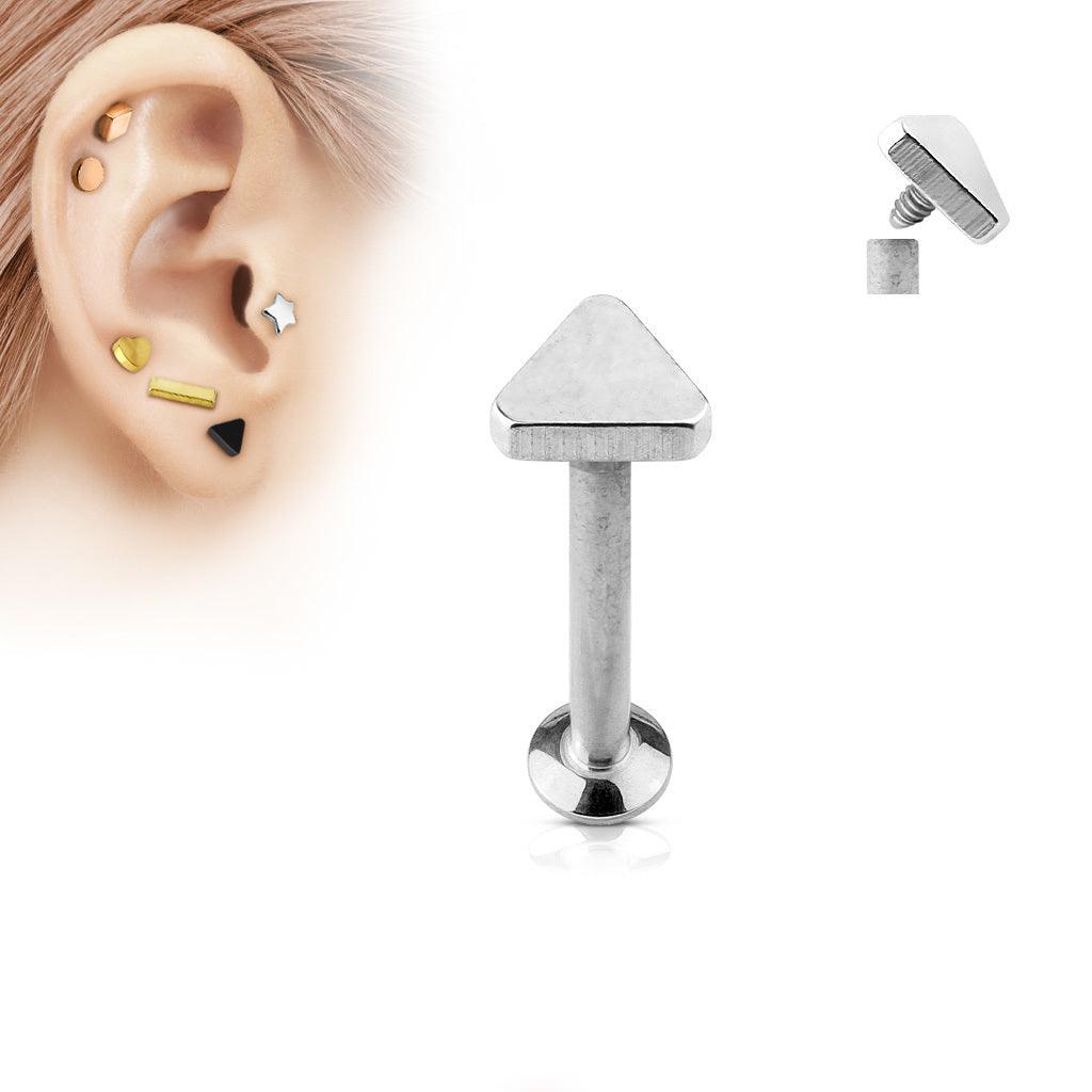 Cartilage jewelry/tragus jewelry Triangle Steel