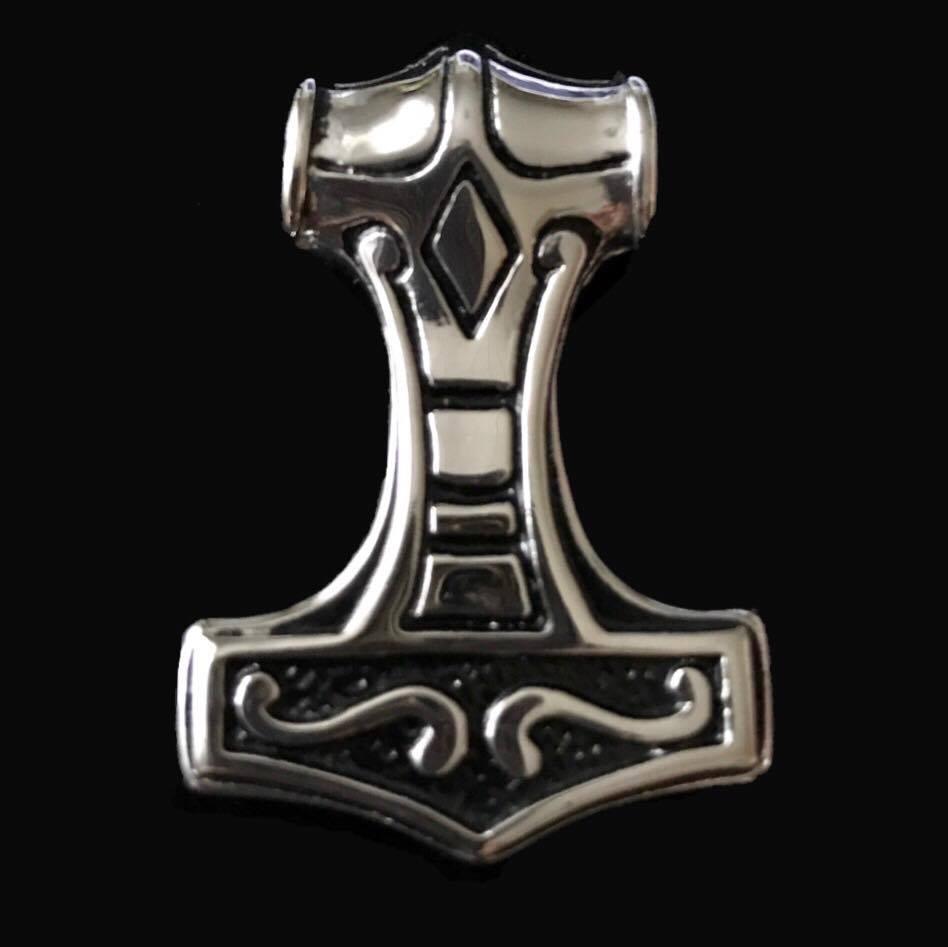 Surgical steel pendant, Thor's hammer, Viking King