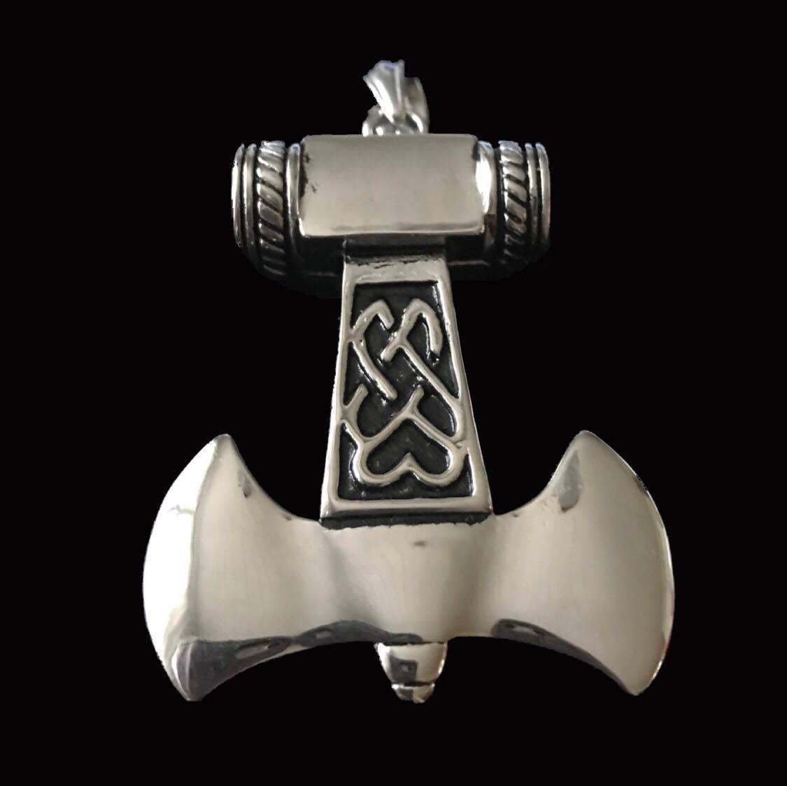 Surgical steel pendant, Thor's hammer, XXXL