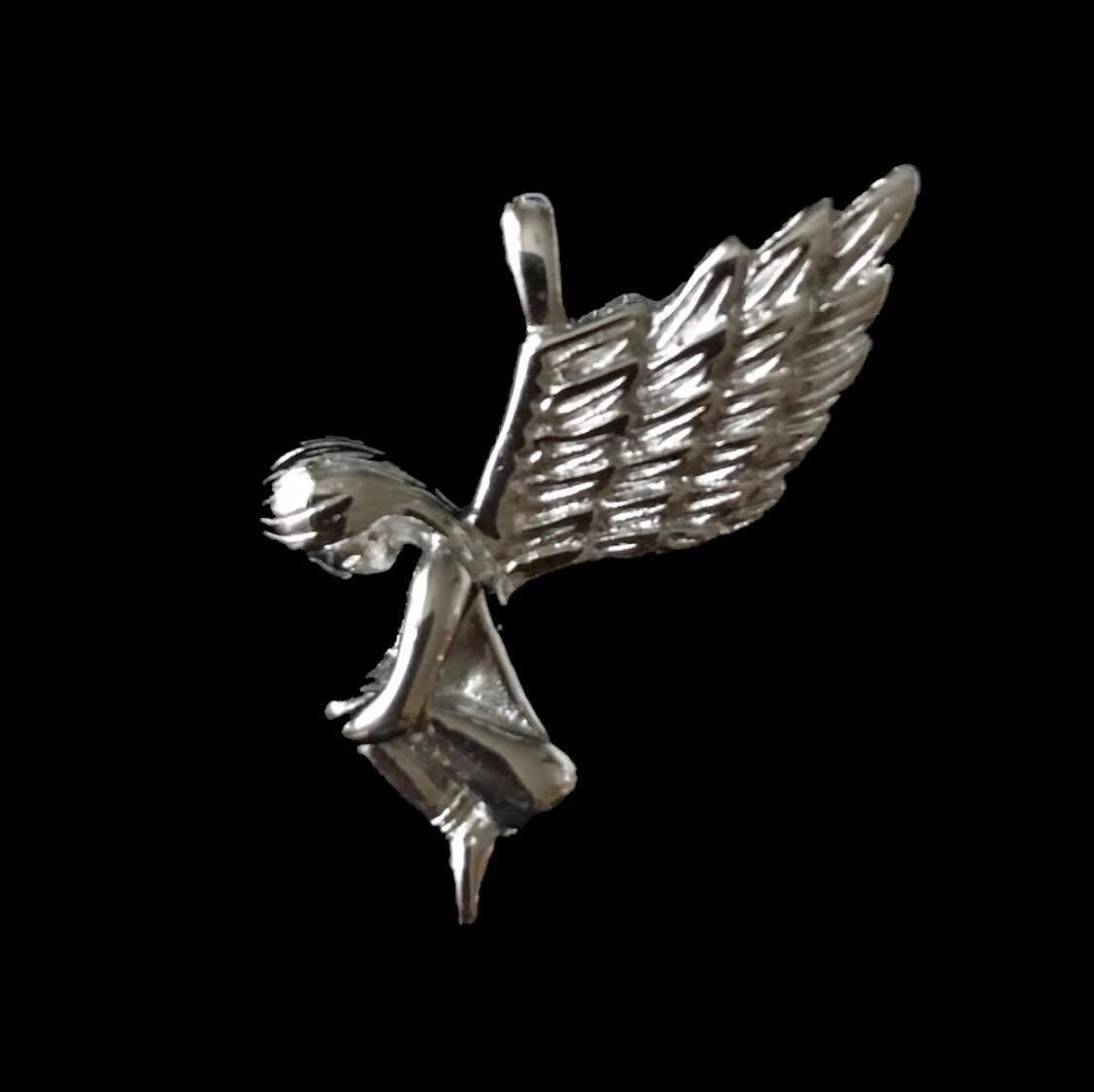 Surgical steel pendant, Fallen Angel (angel)