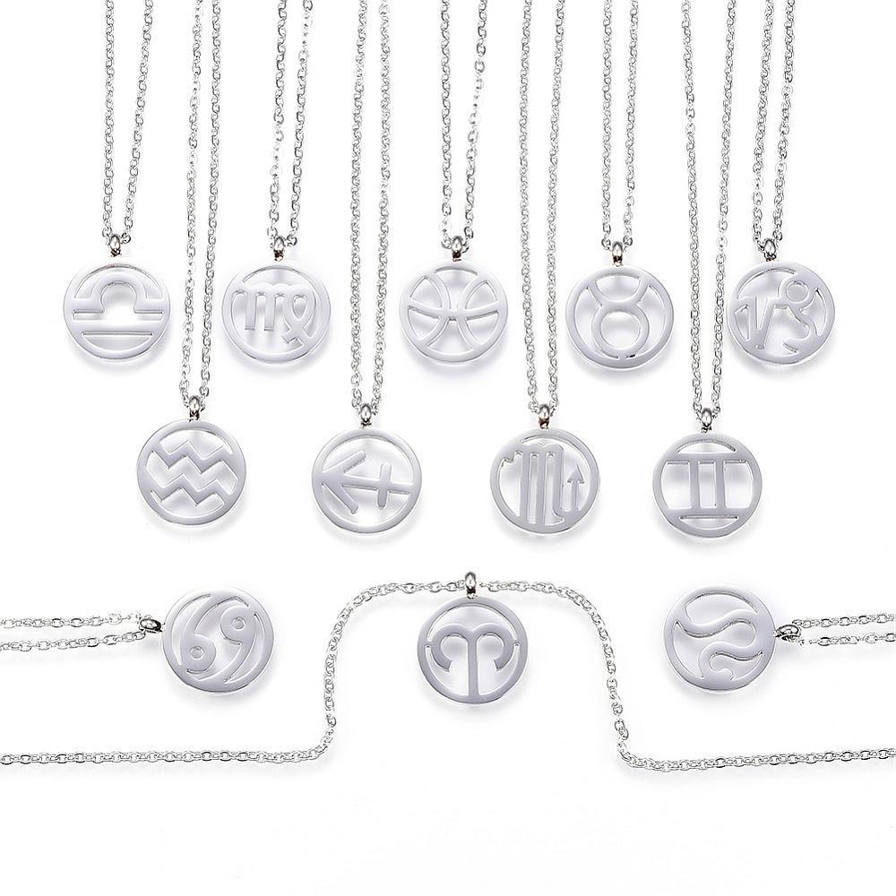 Surgical steel pendant with chain, Horoscope