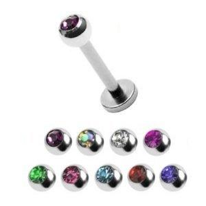 Labret 1.2mm/8mm/4mm crystal ball