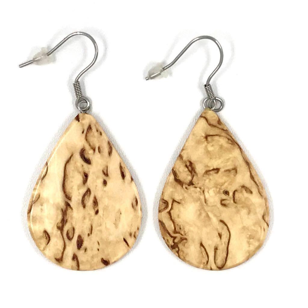 LEMPI earrings, Drop (wood color)