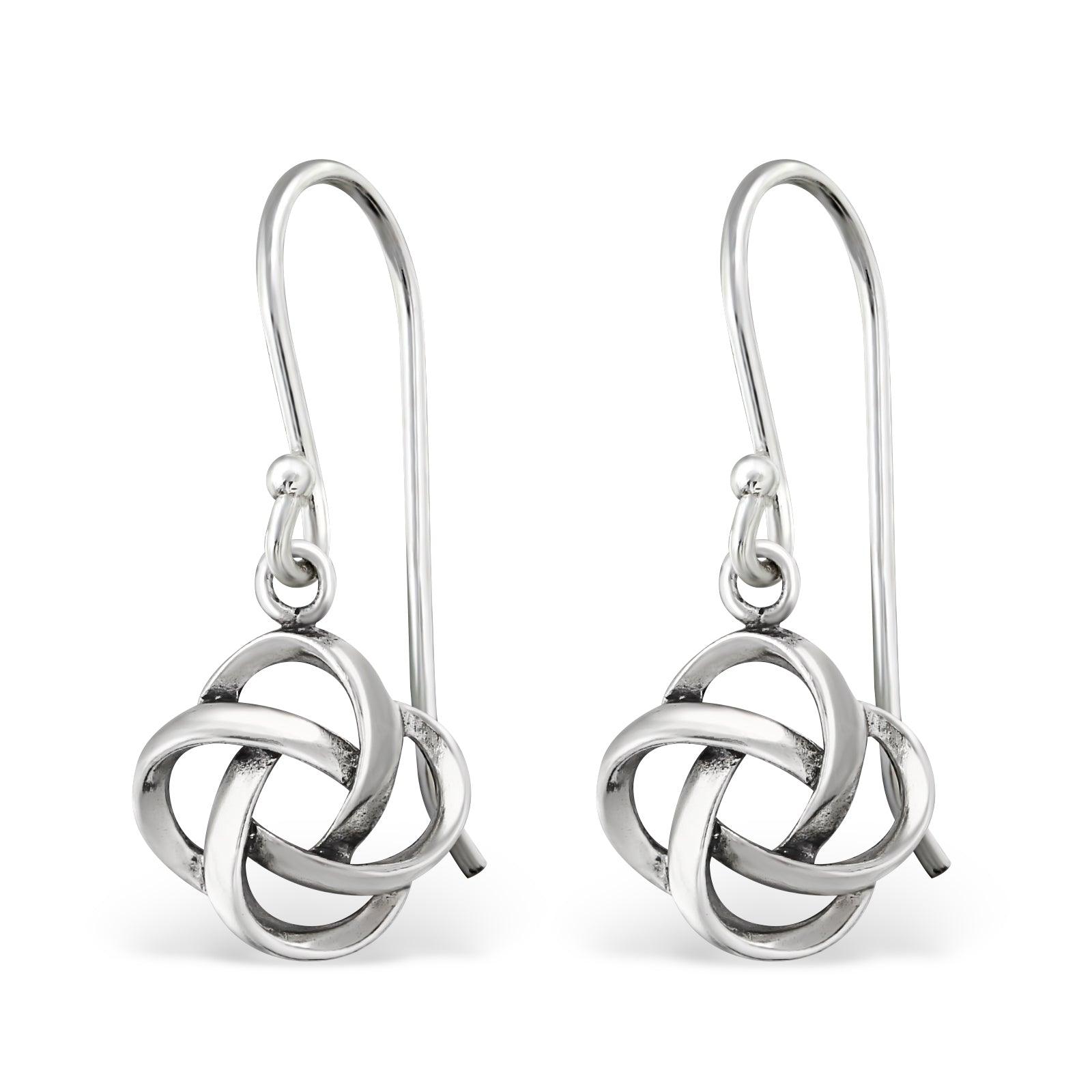 Silver earrings, Knot (mini)