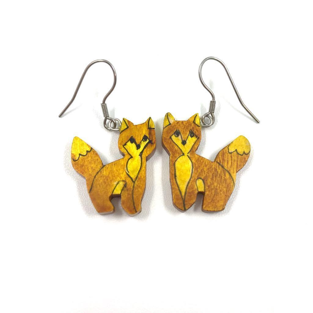 LEMPI® earrings, wooden earrings made from Kettu birch