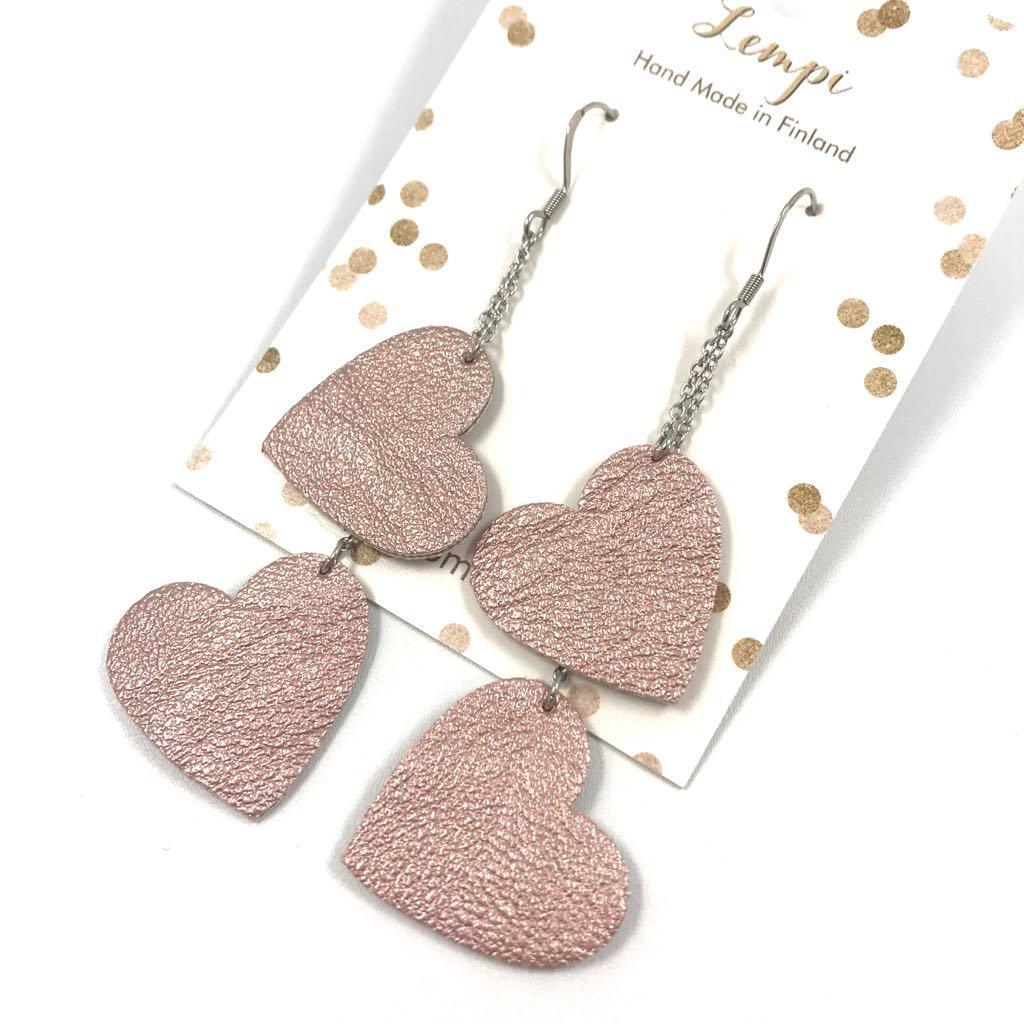 LEMPI earrings, Lempi (two-piece, rose gold)