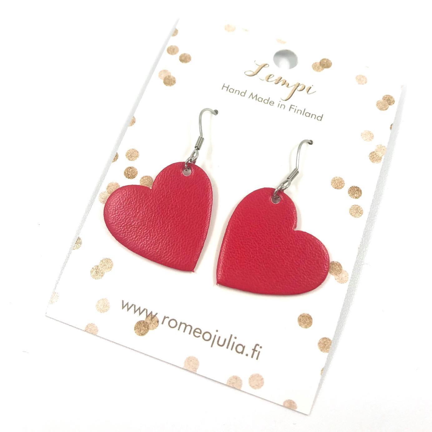 LEMPI earrings, Lempi (1 piece, bright red)