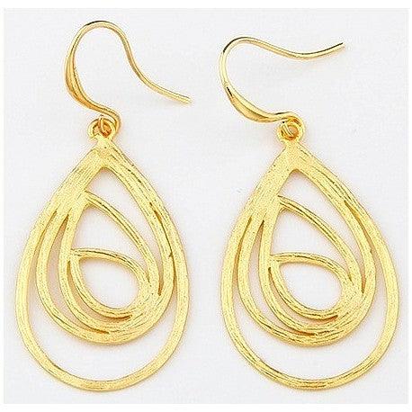 Earrings, Belle Miss Paris|Teardrop in Matte Gold