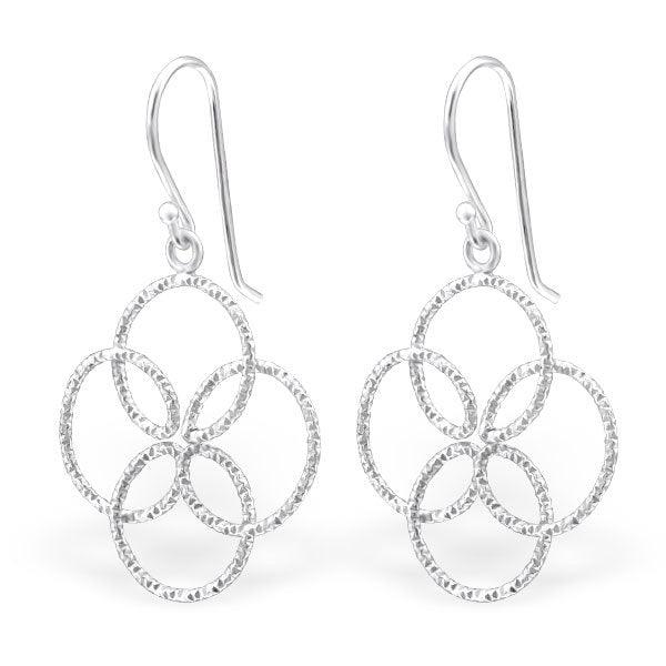 Silver earrings, MINIMALISM/Flower