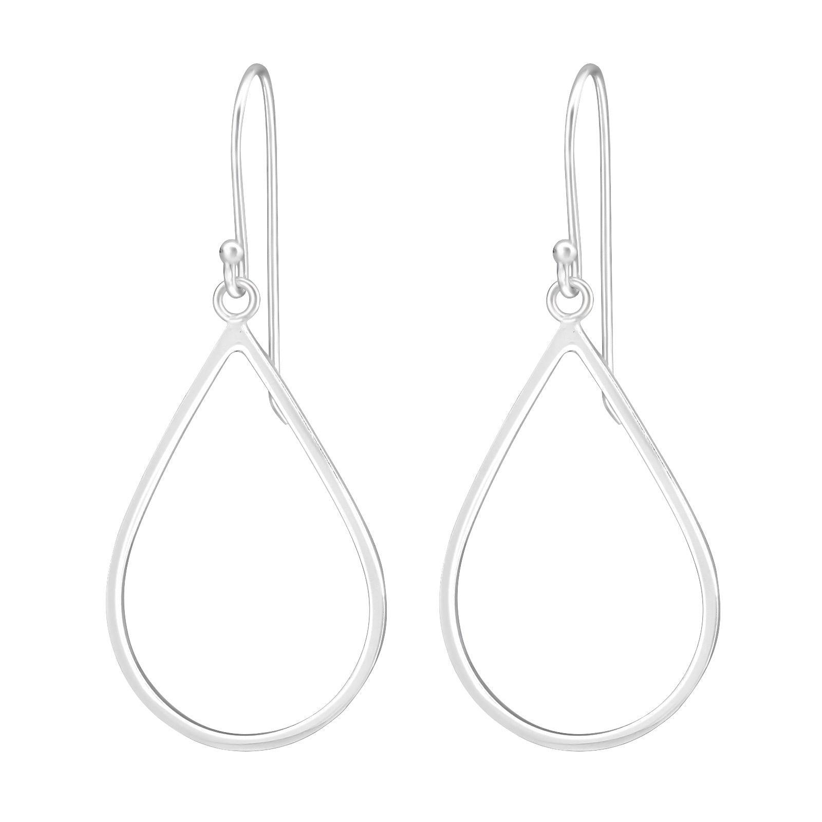 Hopeiset korvakorut, MINIMALISM/Teardrop (small)