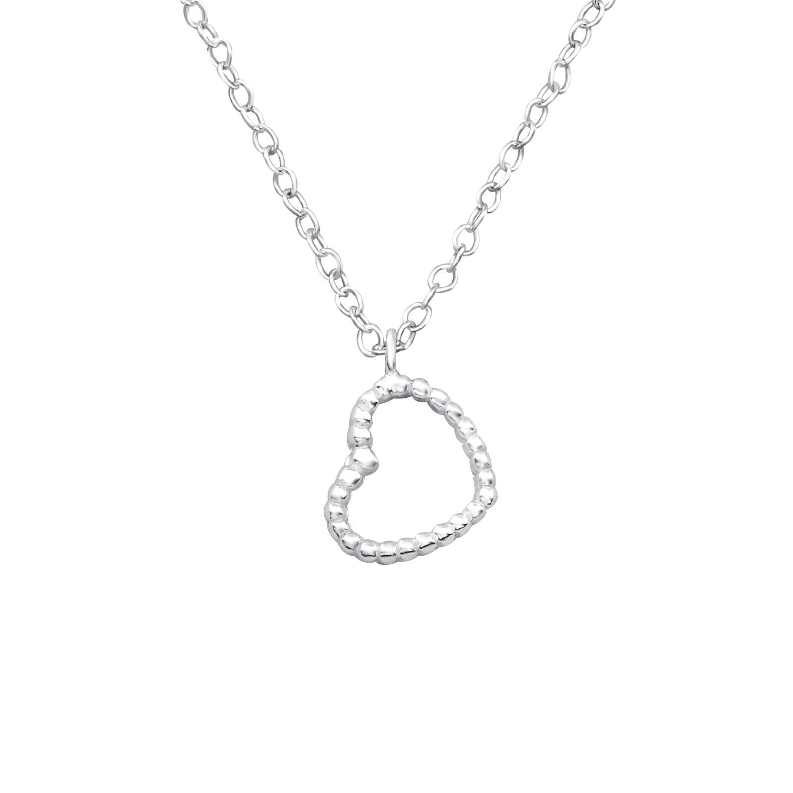 Silver necklace, Pretty Heart