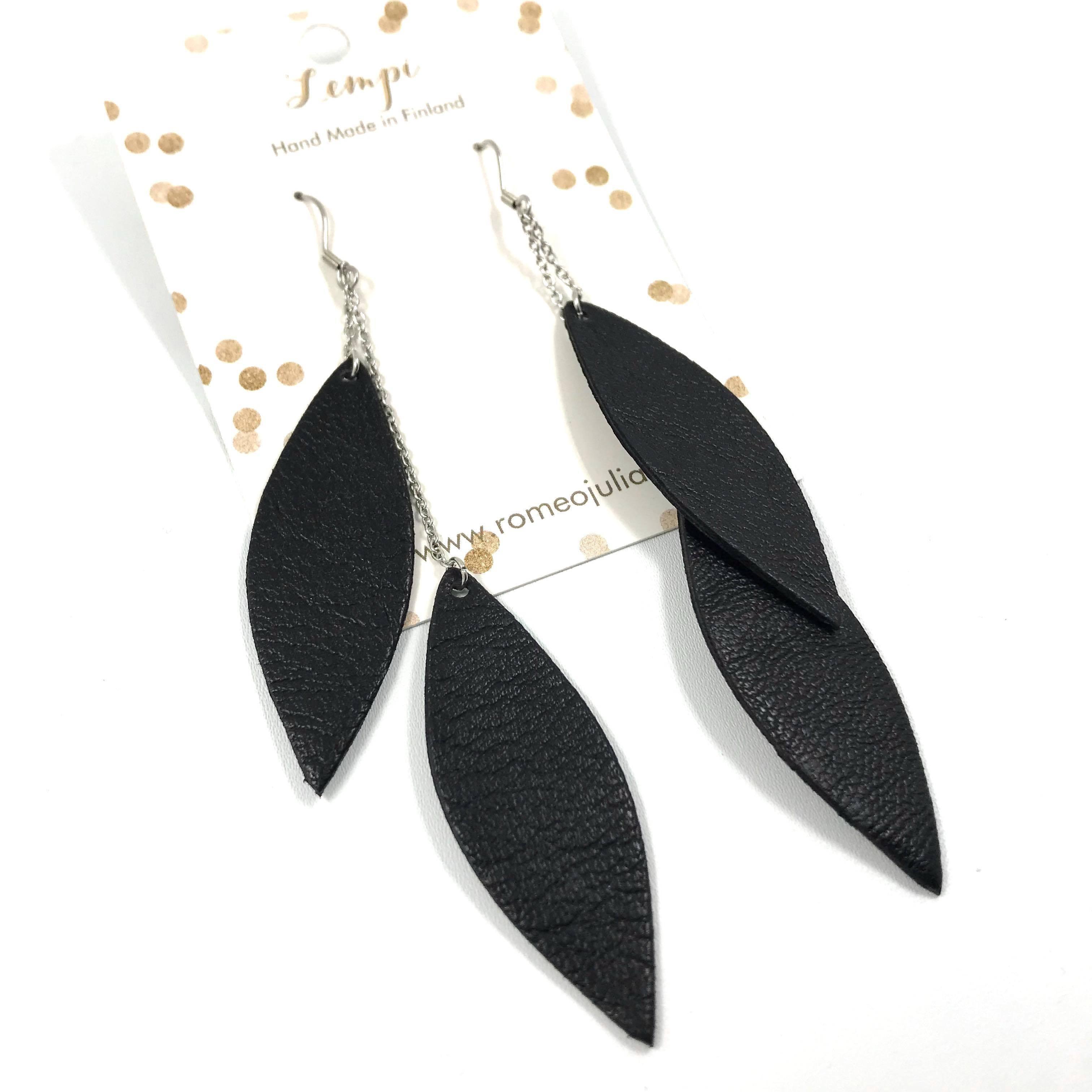 LEMPI earrings, Laura (black, two-piece)