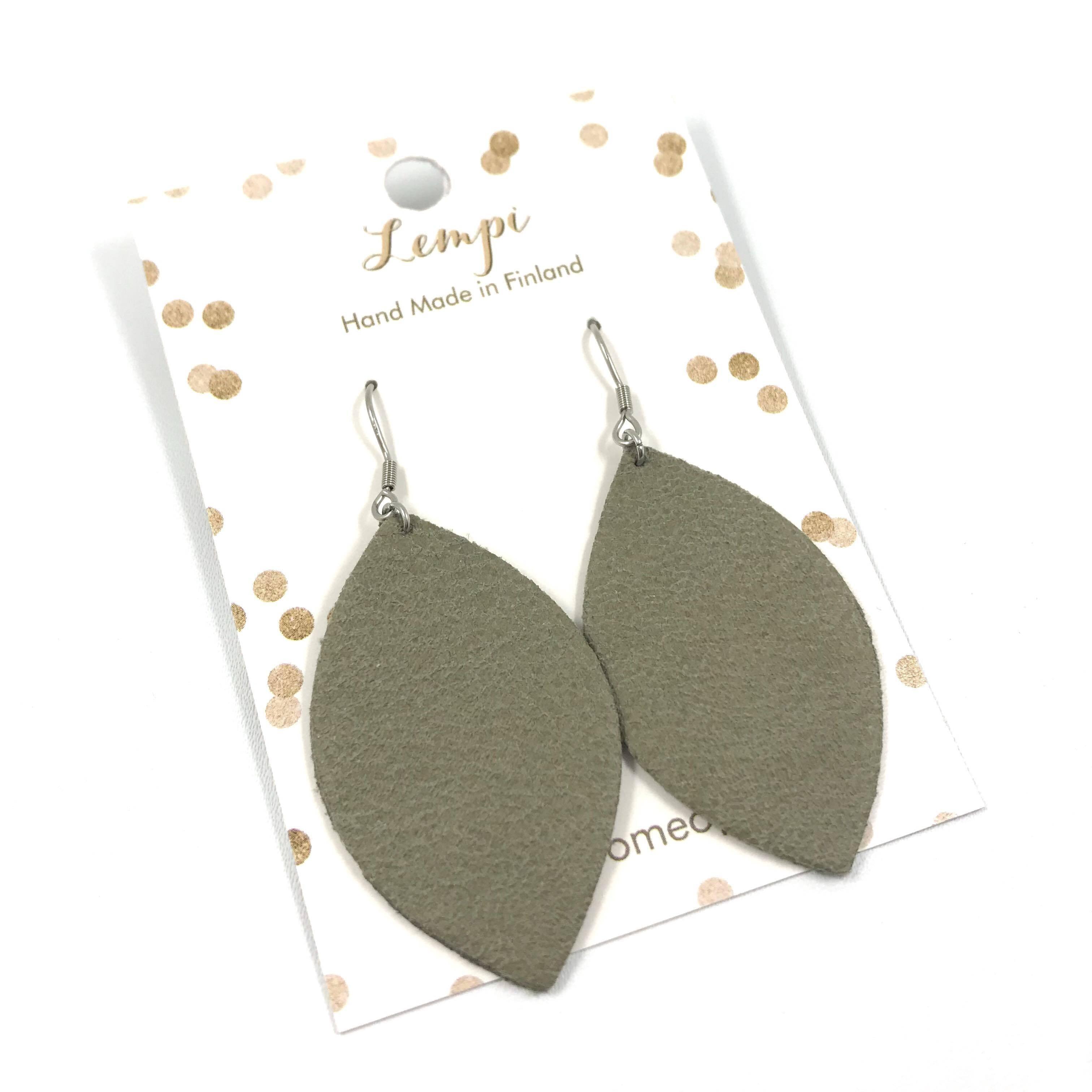 LEMPI earrings, Iisa (greenish gray)