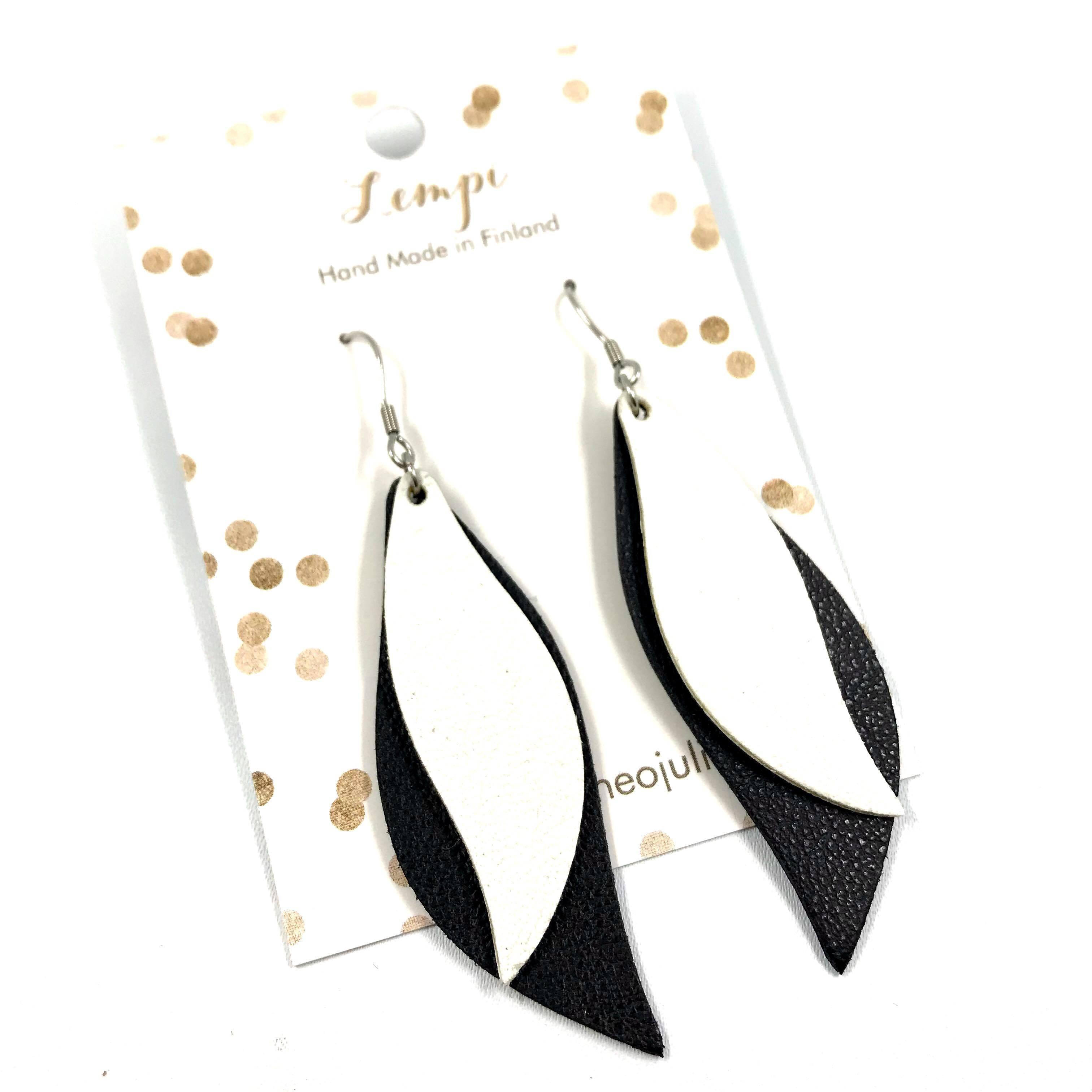 LEMPI earrings, Leimu (black-white)