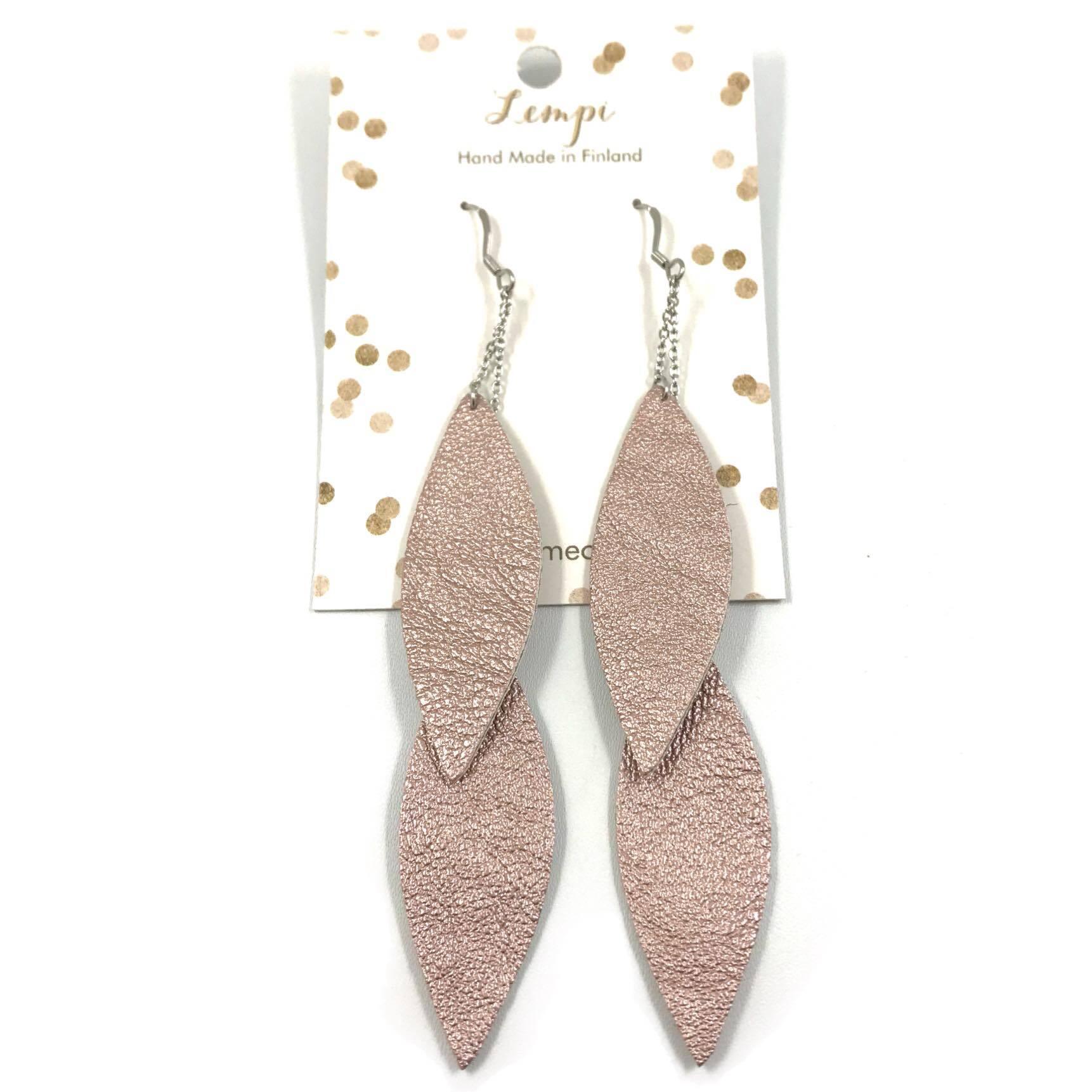 LEMPI earrings, Laura (rose gold, two-piece)