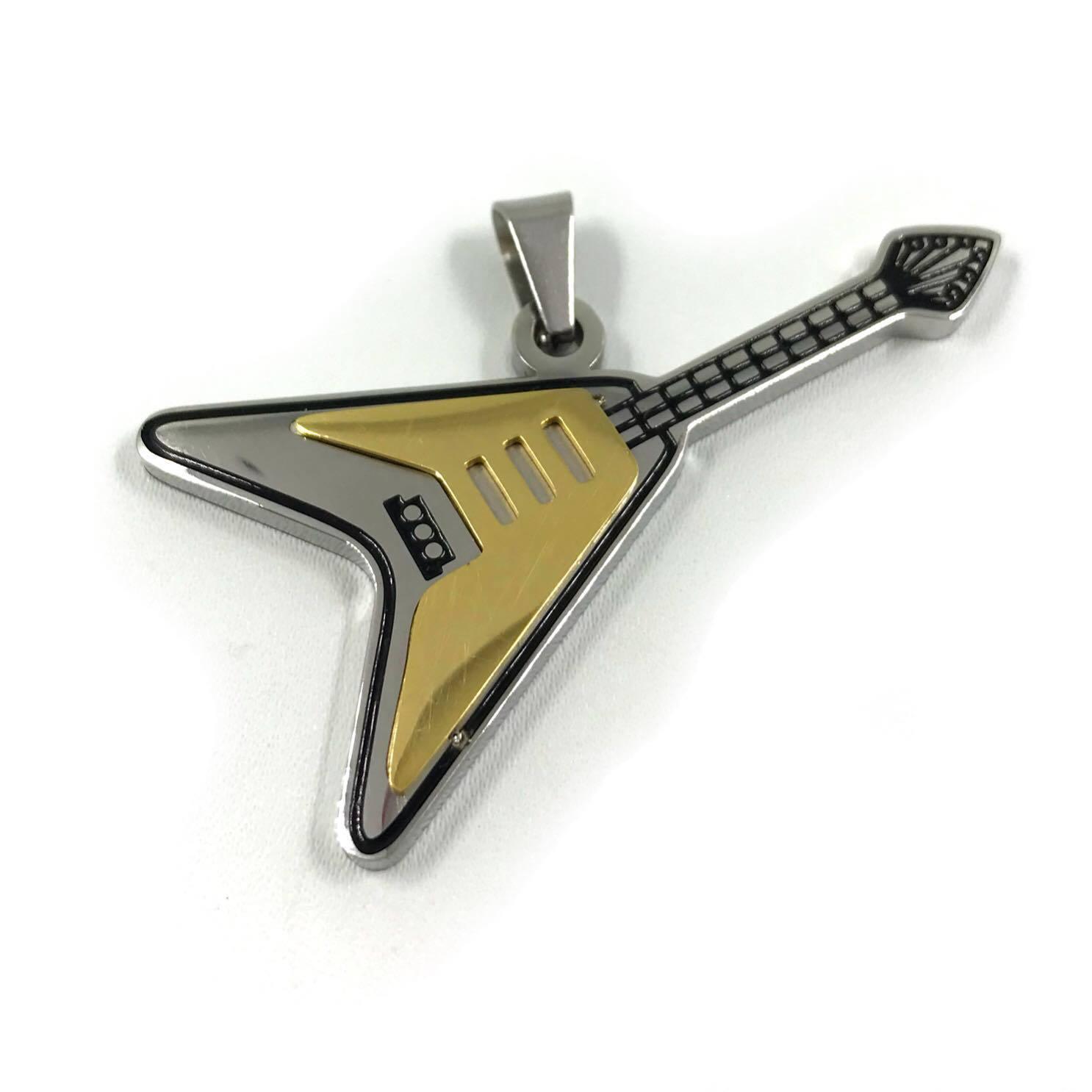 Surgical steel pendant, 80's Electric Guitar (guitar)