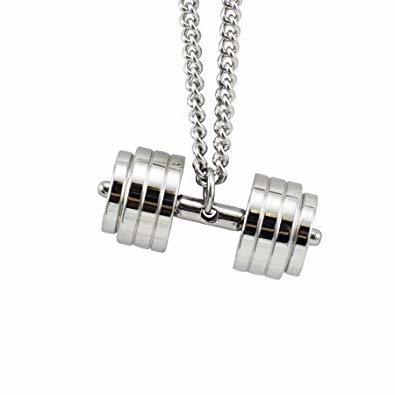 Surgical steel pendant, Dumbbell