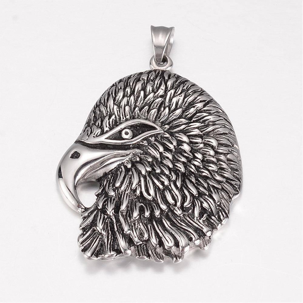 Surgical steel pendant, XXL Eagle