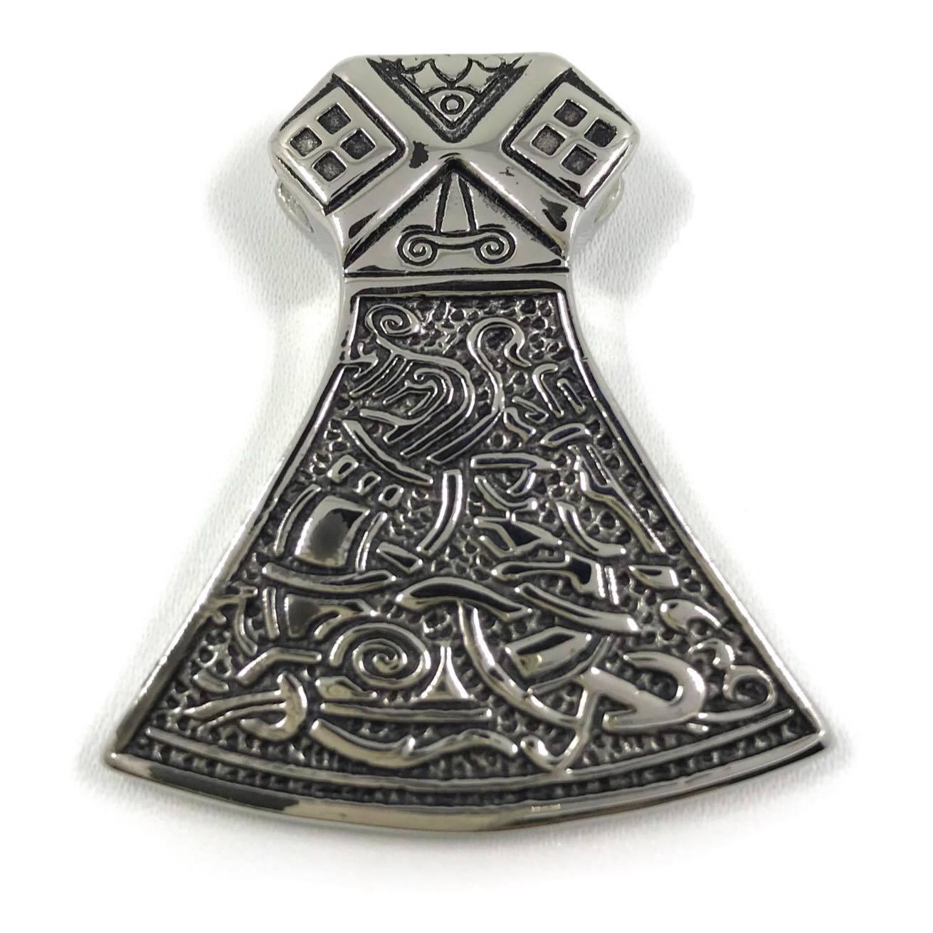 Surgical steel pendant, Viking King Ax