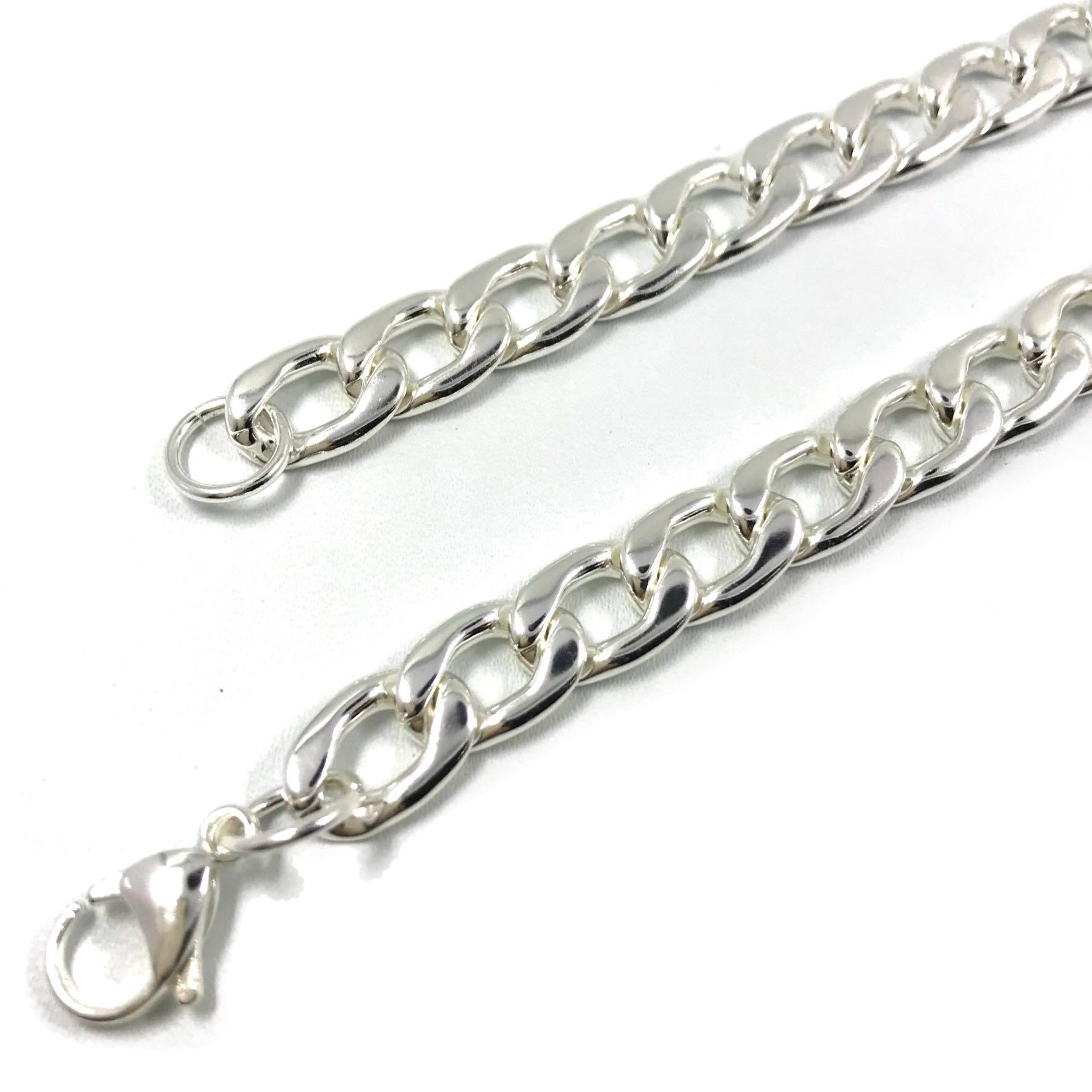 Surgical steel chain, Silver plated armor chain