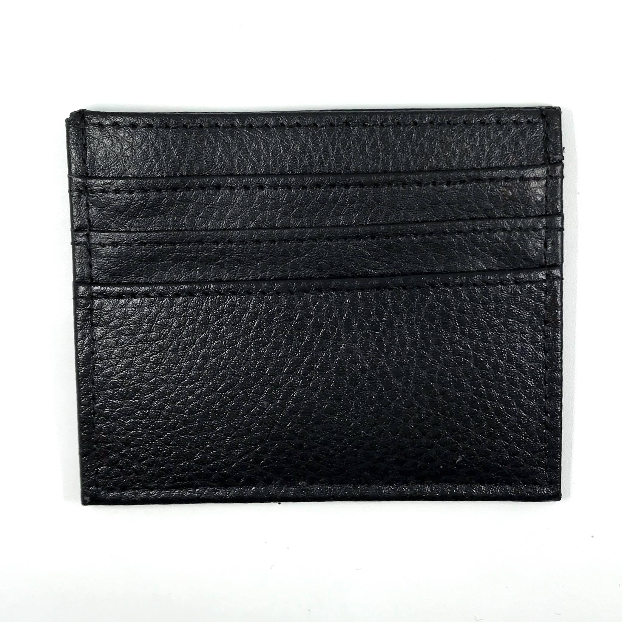 Card case, Black Leather (leather card case/wallet)