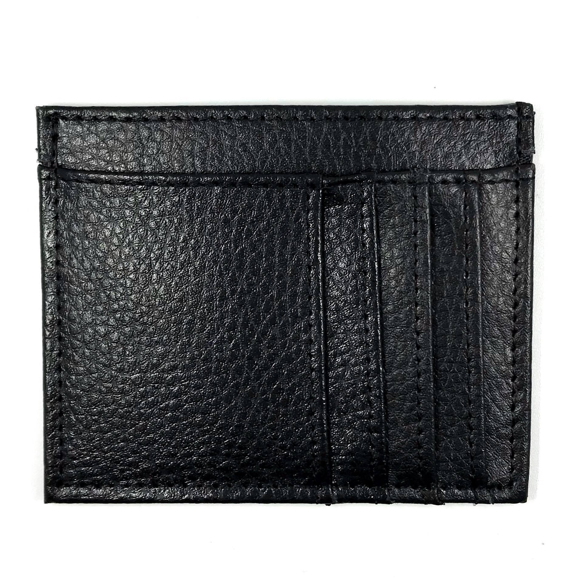 Card case, Black Leather (leather card case/wallet)