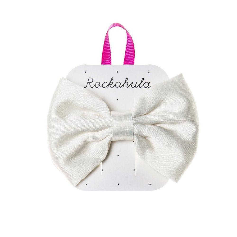 Hair ornament/clip, Rockahula KIDS|Satin Luxe Double Bow Clip Ivory