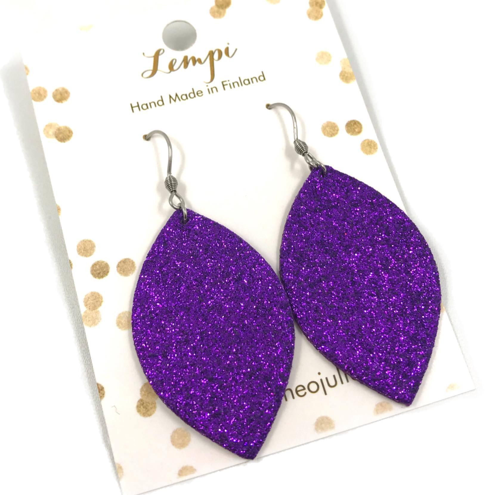 LEMPI earrings, Iisa (glitter purple)