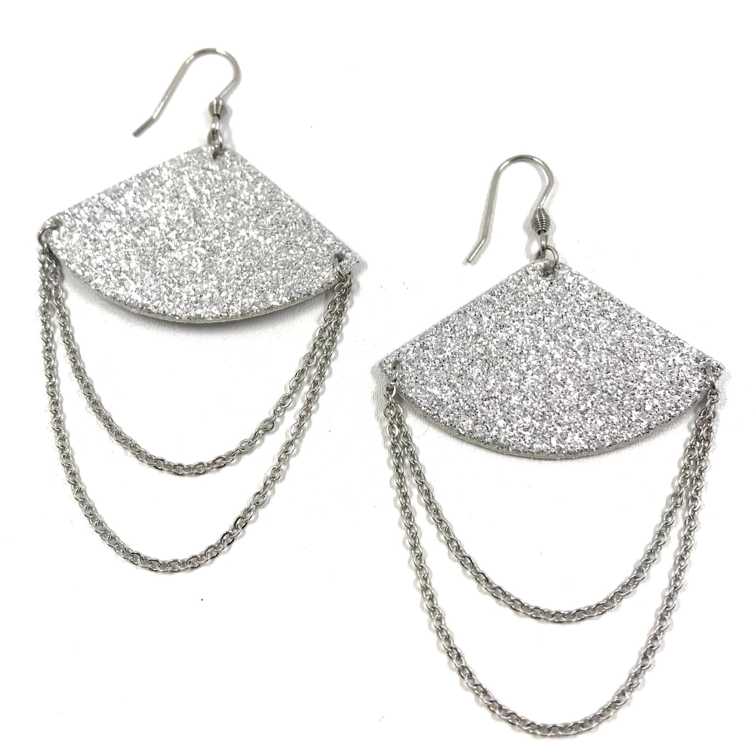 FAVORITE earrings, Moment (silver glitter)