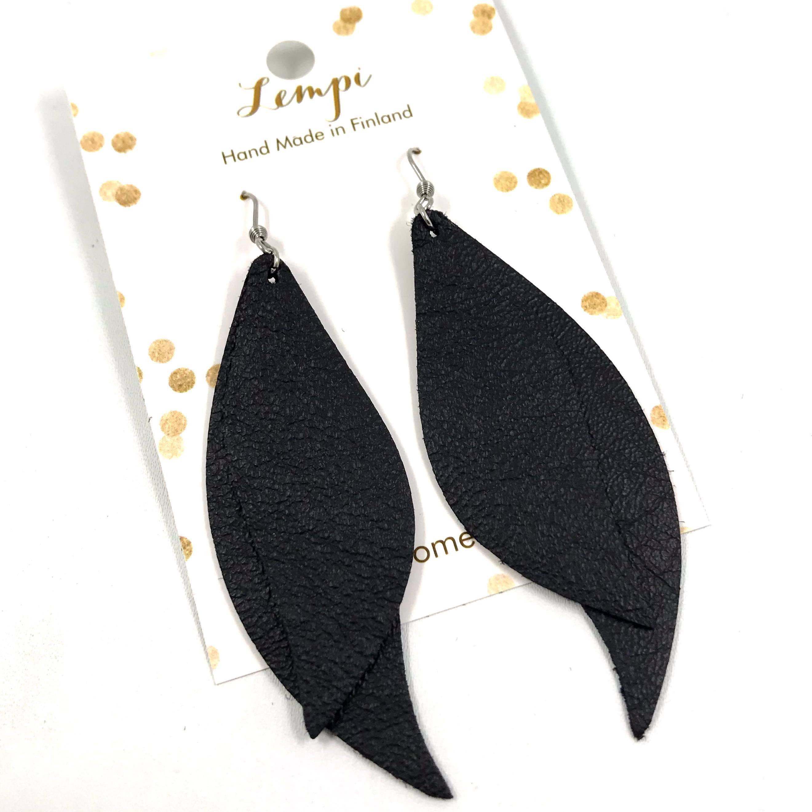 LEMPI earrings, Mini Tulip (black)