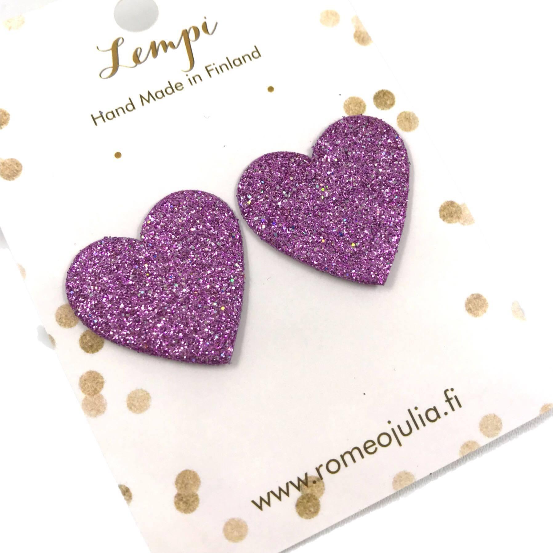 LEMPI earrings, Lempi (lavender glitter)