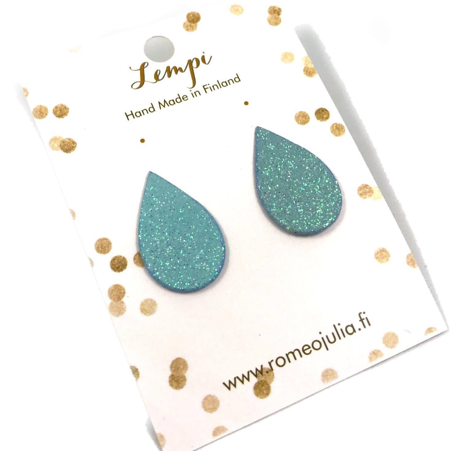 LEMPI earrings, Pisara (mint glitter)