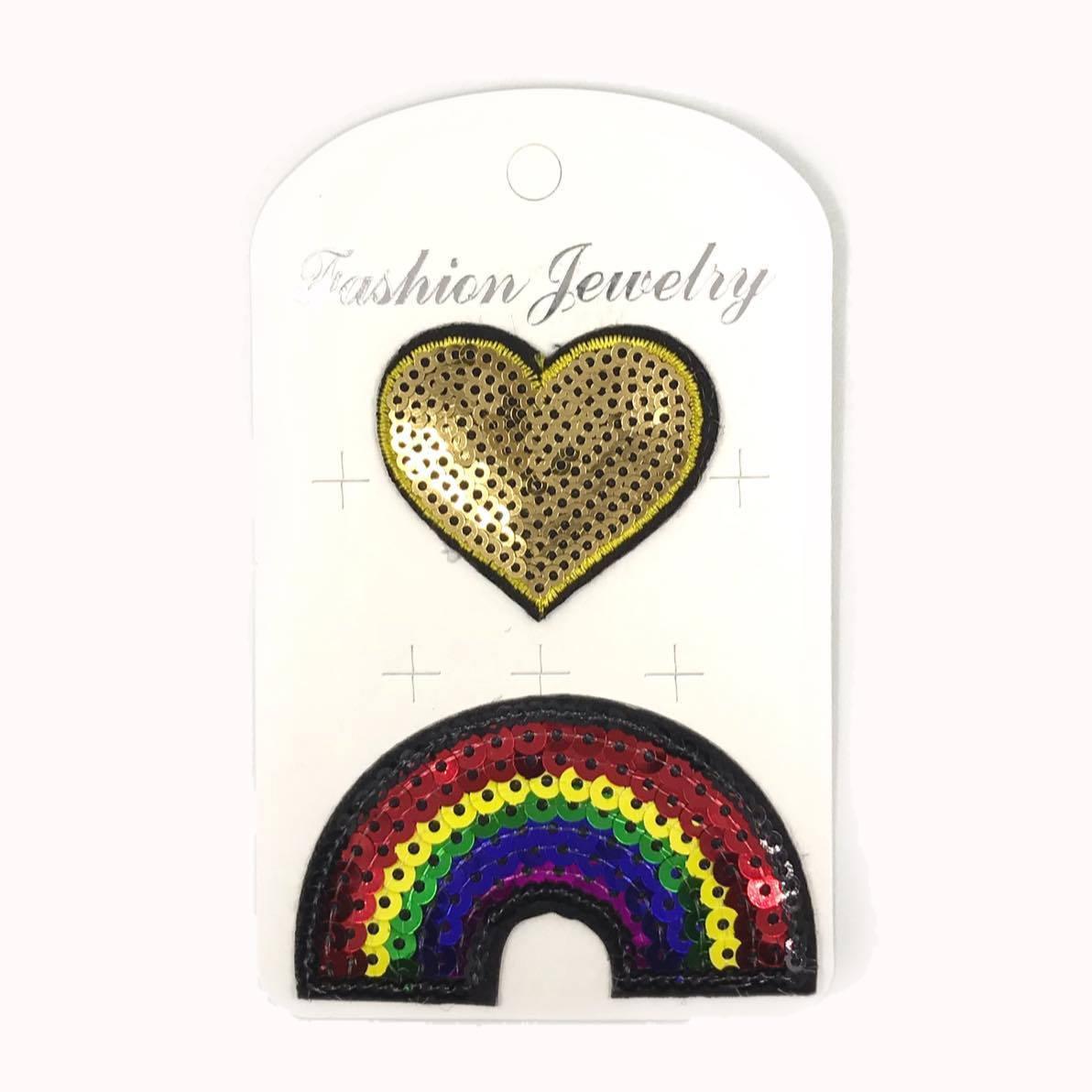 Sleeve patch, Rainbow &amp; Heart