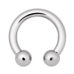 Horseshoe, (titanium) 1.2mm/multiple diameters/3mm balls