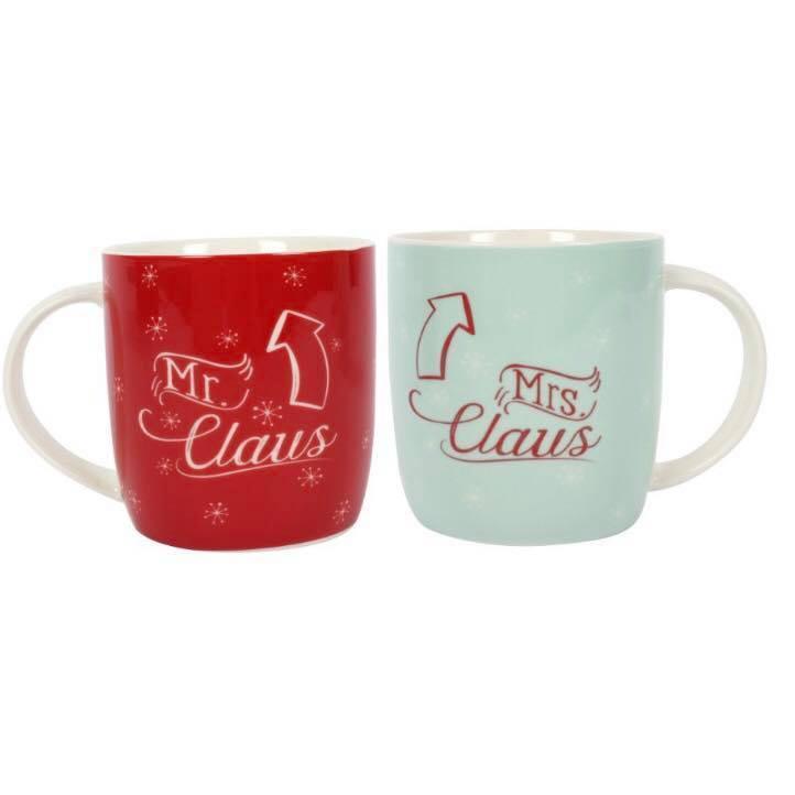 Mug set, Mr. Claus/Mrs. Claus