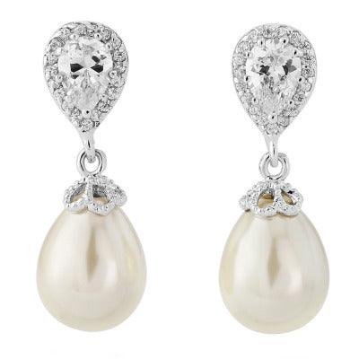 Earrings, ATHENA BRIDAL|Precious Pearl silver pearl earrings