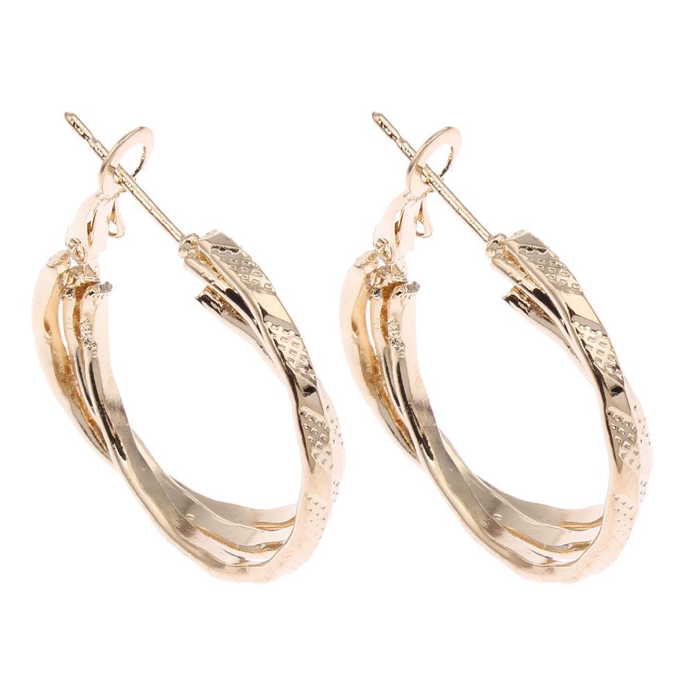 Earrings, hoop earrings, KOA Collection/Diamond Cut Gold Hoops