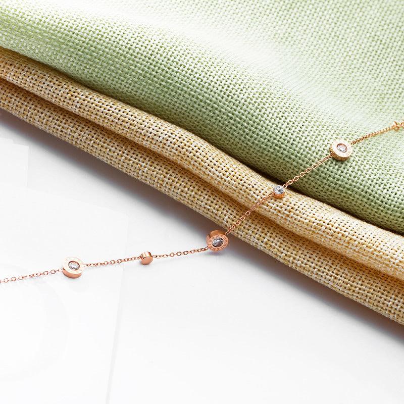 Nilkkakoru|HOLIDAY COLLECTION, Rosegold Anklet with Roman Numerals