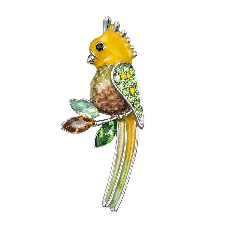 Brooch, ANIMAL|Yellow Parrot