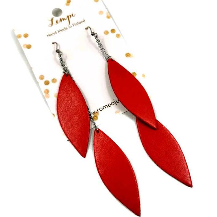 LEMPI earrings, Laura (red, two-piece)