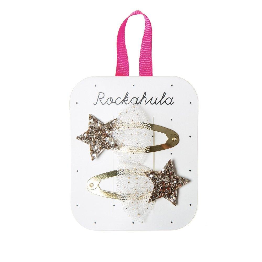 Hair ornament/clip, Rockahula KIDS|Shooting Star Glitter Clips Gold