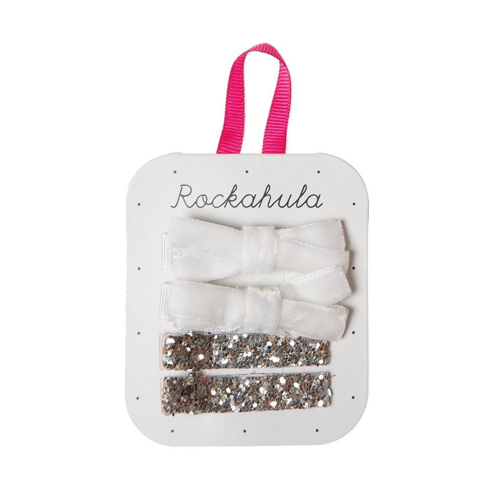 Hair ornament/pin, Rockahula KIDS|Velvet and Glitter Clips White