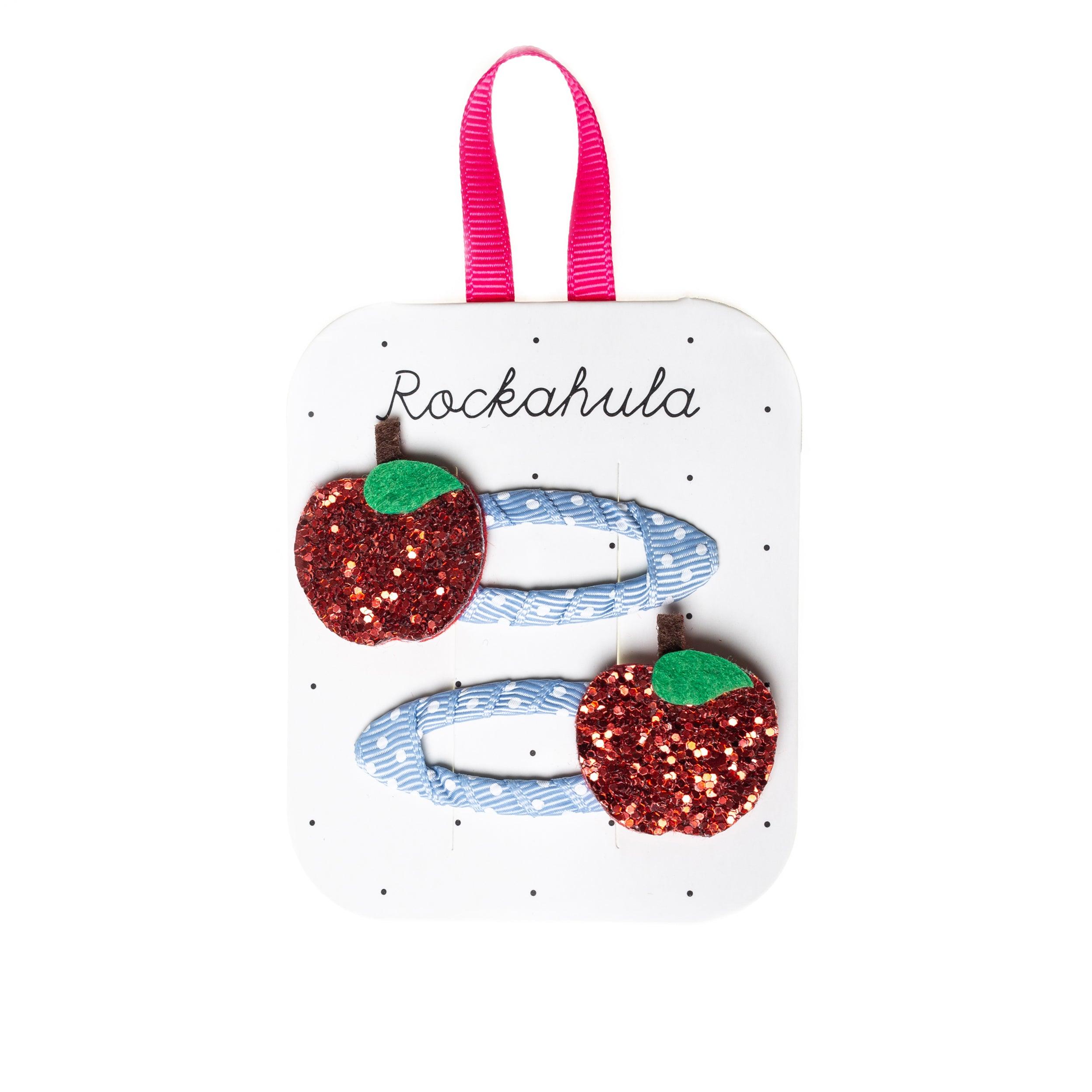 Hair ornament/pin, Rockahula KIDS|Apple A Day Glitter Clips