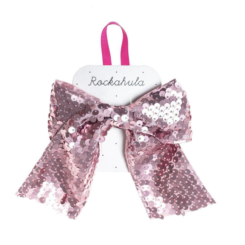 Hair ornament/buckle, Rockahula KIDS|Super Sequins Bow Clip Pink