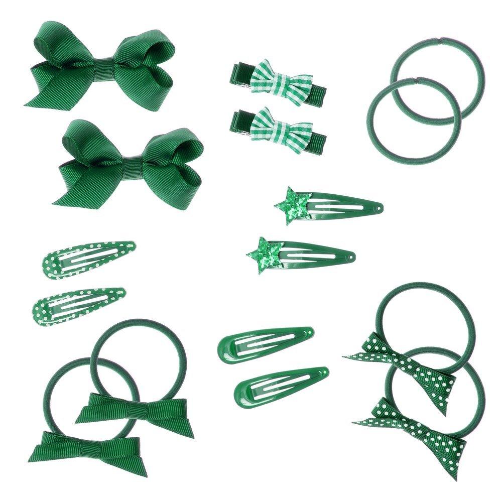 Hiuskoru/pompula, Rockahula KIDS|School Hair Set - 16 Pieces Green