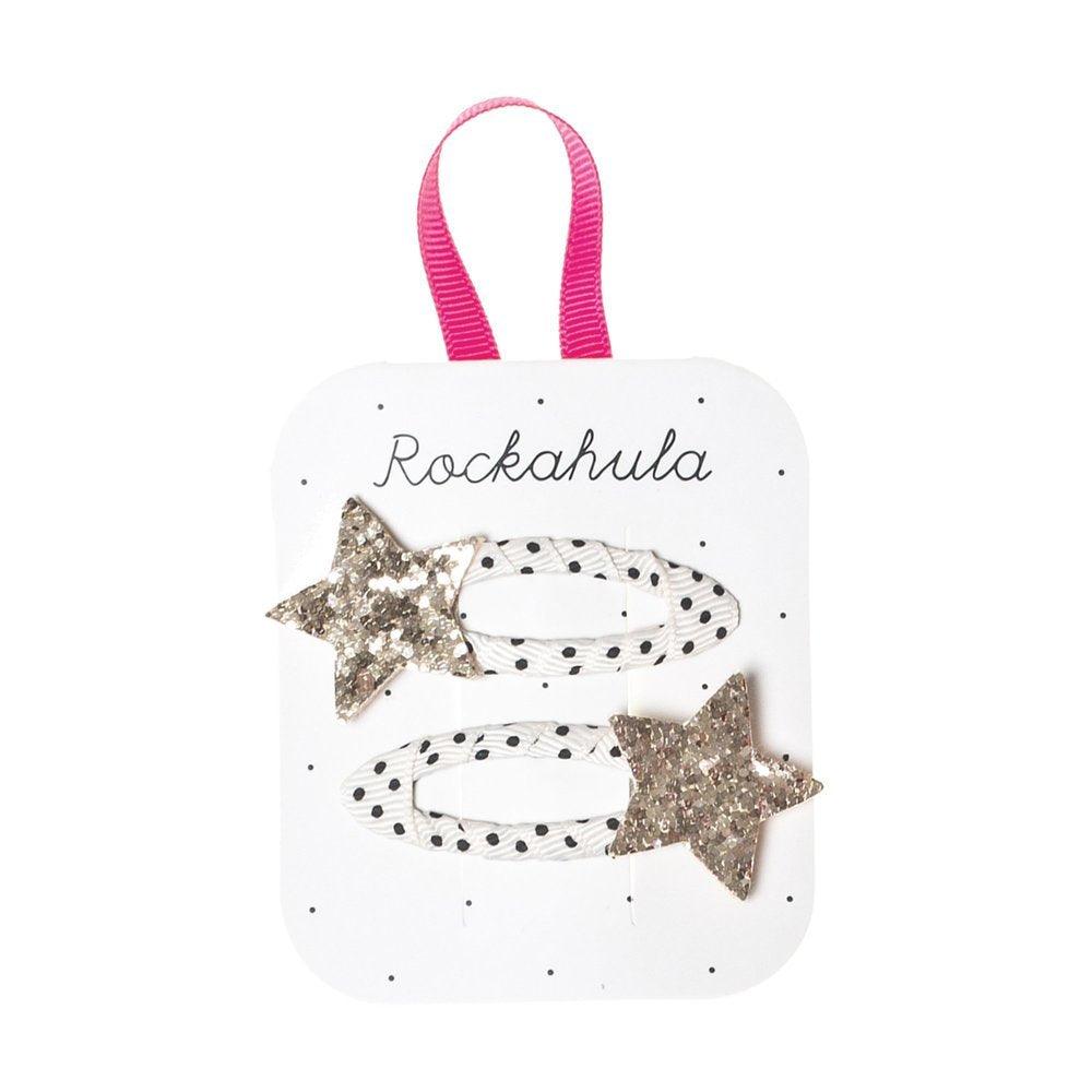 Hair ornament/pin, Rockahula KIDS|Bedazzle Glitter Star Clips Gold