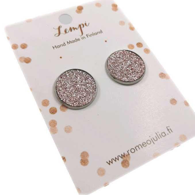 LEMPI earrings, Veera (rose gold glitter, L)