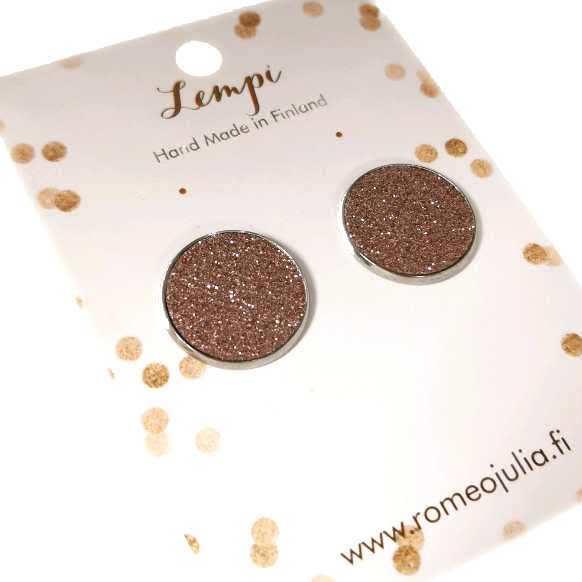 LEMPI earrings, Veera (rose gold glitter, L)