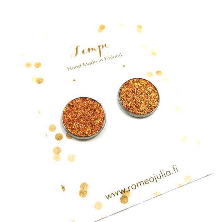 LEMPI earrings, Veera (orange glitter, L)