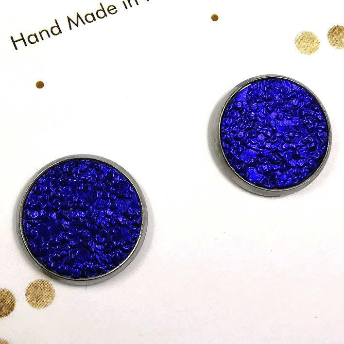 LEMPI earrings, Veera (metallic blue, S)